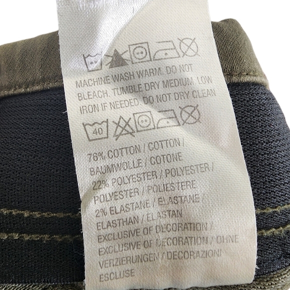 Denim&Co hunter green Women's plus size 3X pants with black pin stripes NWT - Picture 12 of 12